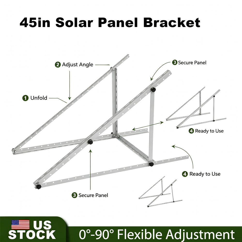 Solar Panel Tilt Mount - 45in Solar Panel Ground Mounting Brackets