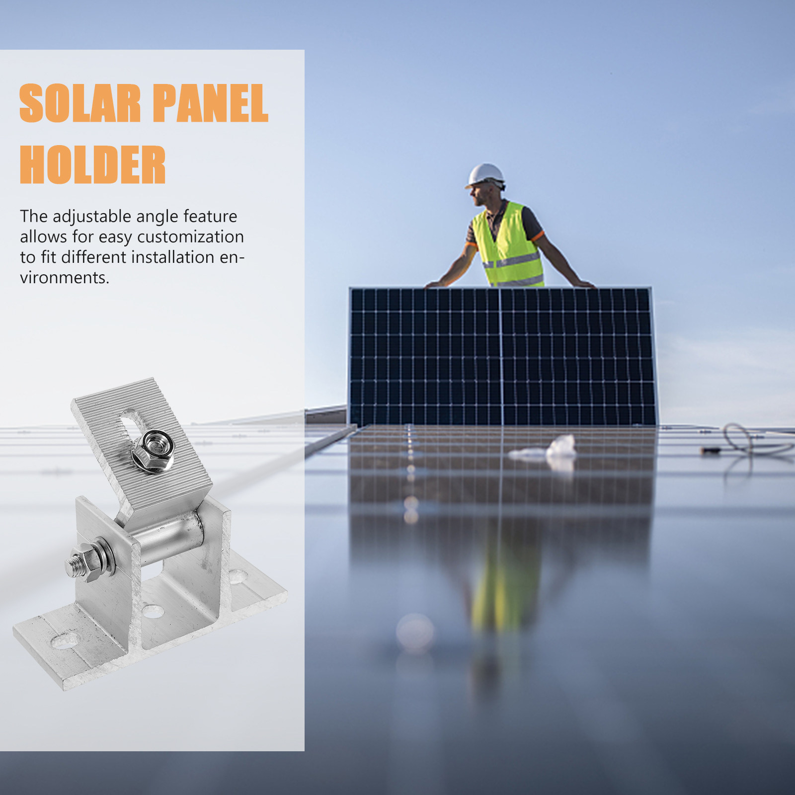 Solar Panel Tilt Mount - 4Pcs Solar Panel Mounting Brackets Adjustable