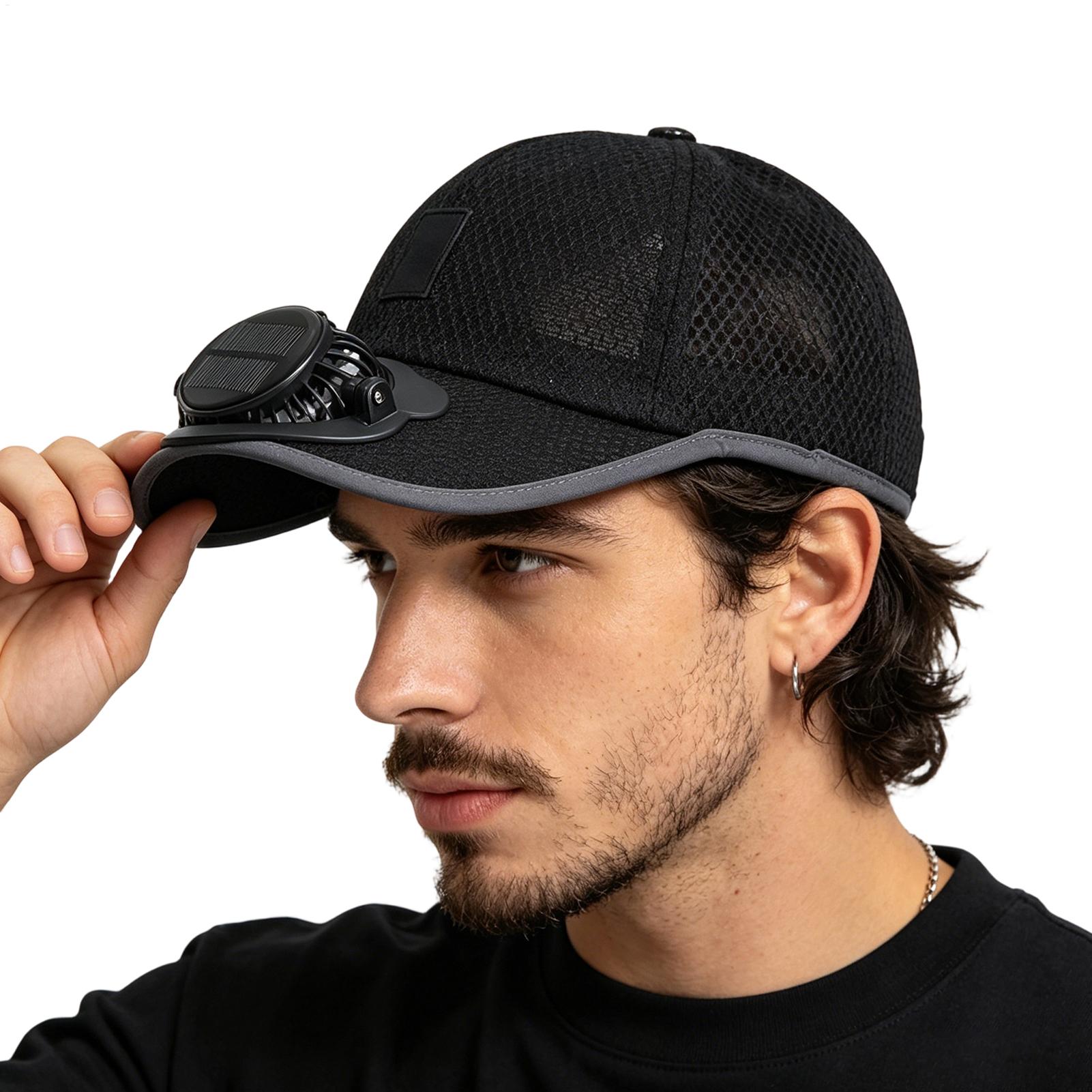 Renewable Energy Fan - USB Rechargeable Solar Cooling Hat Outdoor