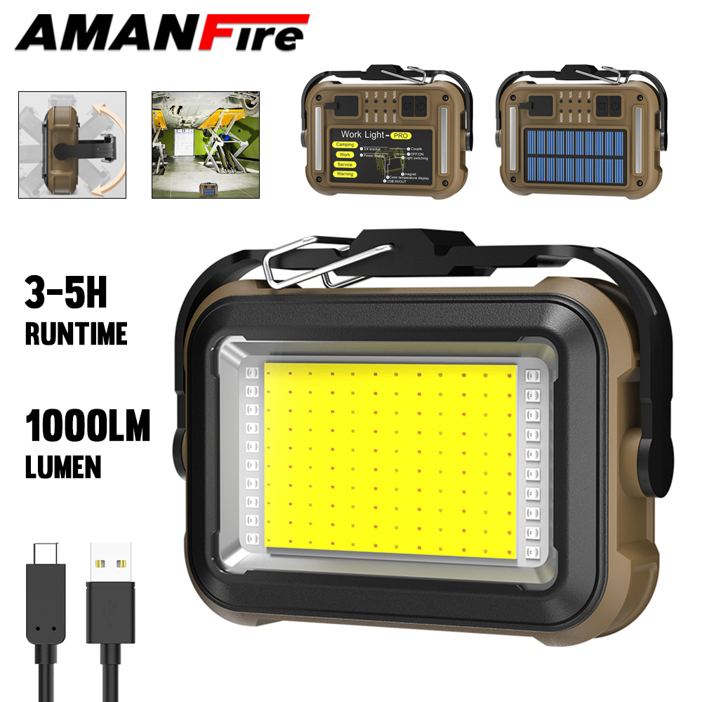 Renewable Energy Kits - Amanfire TZD-03 Work Light 1000LM Solar