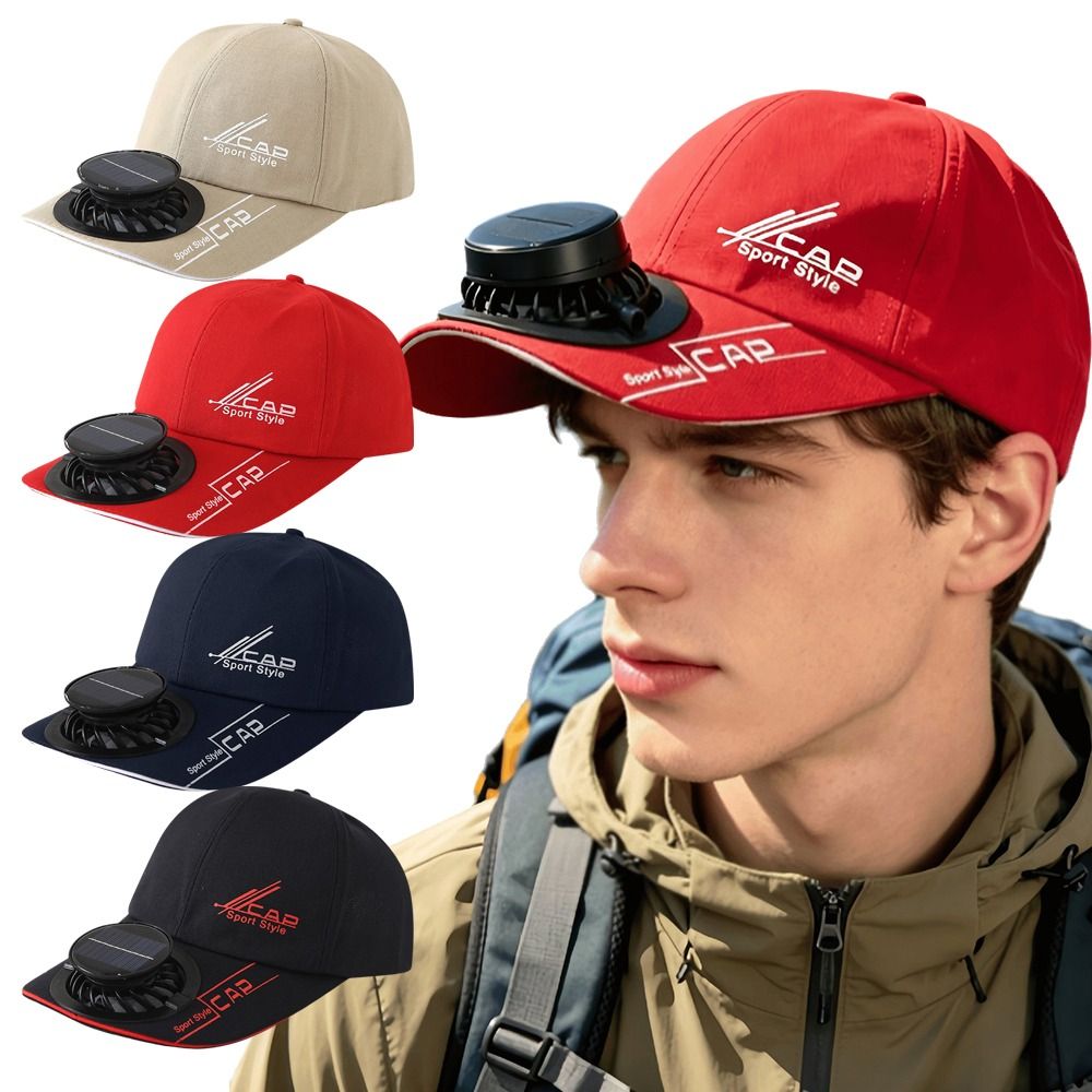 Renewable Energy Fan - Fashion Breathable Solar Fan Hat Built-in