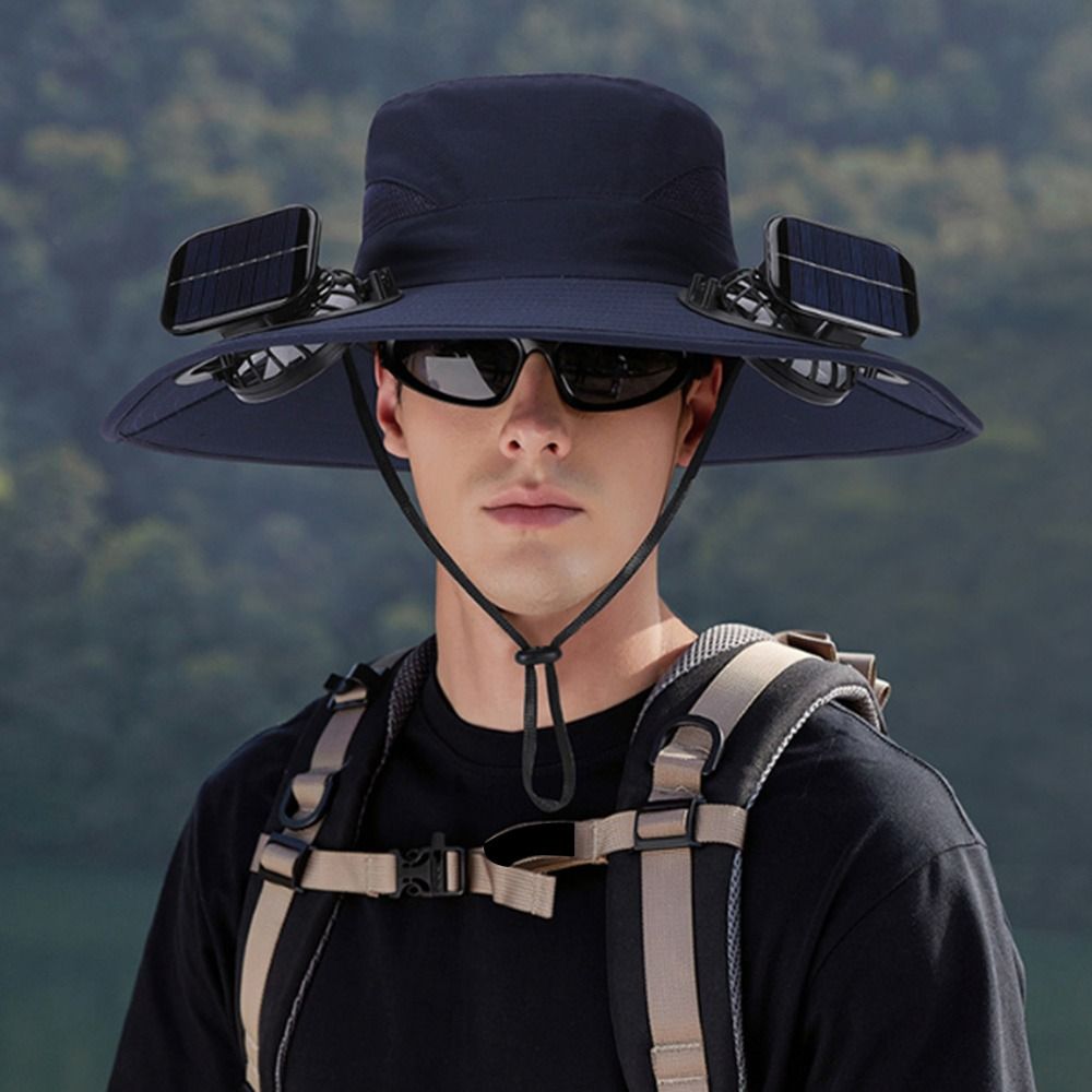 Creative Anti UV Solar Fan Hat - đánh giá và giá Renewable Energy Fan